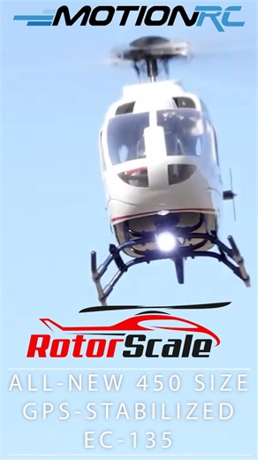 Check out the All-New RotorScale EC-135 Super Scale 450 Size GPS Stabilized Helicopter! #rc #RCHelicopter Purchase one here: https://www.motionrc.com/products/rotorscale-ec-135-super-scale-450-size-gps-stabilized-helicopter-rtf-rsm-450-r-ec-n137am | Motion RC