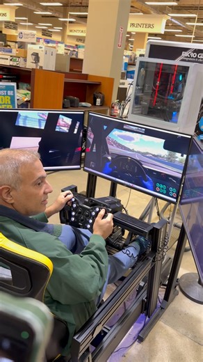 🏁 Brother went to see Race Car simulator at Micro Center