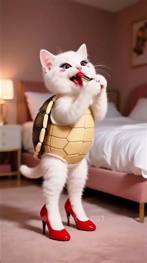 ⚡️🐱🐢When Kitten Faces Angry Ninja Turtle… The ending is Hilarious!_Theme Coffin Dance #kitten