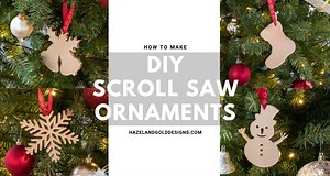 Simple Gold DIY Scroll Saw Ornaments - Hazel   Gold Designs