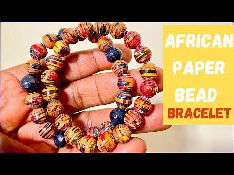DIY African Paper Bead Bracelets from a Popcorn Bag! ♻️✨