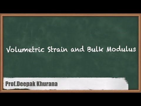Exploring Volumetric Strain And Bulk Modulus Concepts For GATE Strength Of Materials