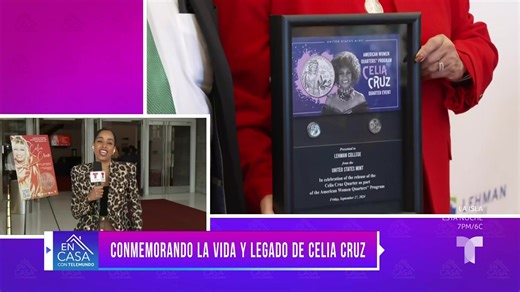 La cantante Celia Cruz recibió un homenaje con una moneda conmemorativa, la cual es parte del Programa de Monedas de Mujeres Americanas, por lo que tendrá una presentación oficial en la que acudirán varias celebridades. #EnCasaconTelemundo | Telemundo
