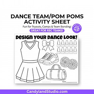 Design Your Own Dance Look! Printable Activity Sheet for Rec Teams & Camps
