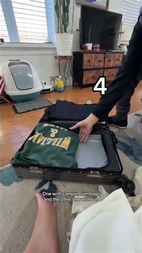 So impressed by how much more compression travel bags can fit