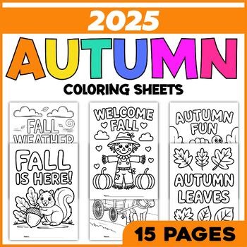First Day of Fall Coloring Page | Fall Art Project Printable for Preschool