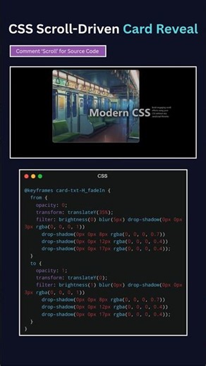 CSS Scroll-Driven Card Reveal Animation | Pure HTML & CSS 🔥