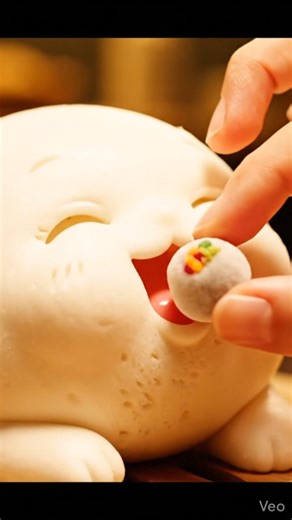 Tiny dumpling crunch 🤍, relaxing ASMR, short #asmr #relaxingvideos