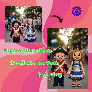 Personalized Cartoon Keychain Style Portrait From Your Photo – Custom Digital File for Gift, Sticker, Print or Puzzle Use/digital Download - Etsy Canada