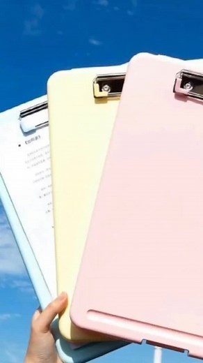 Multifunctional a4 plastic file folder na may pen slot at writing board, desktop file board learning material storage box #school supplies #