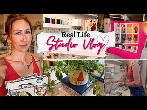 Realistic Full Day Studio Vlog | Organizing My Craft Studio When Life Doesn’t Go As Planned