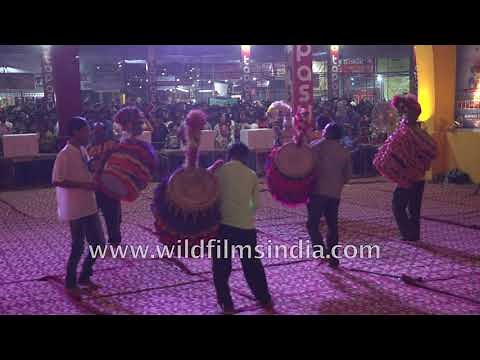 Traditional Bengali drummers at work - Sound of Dhak