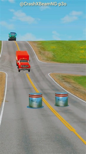 Cement Truck Lost Control | BeamNG Drive Crash Test