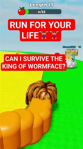 Can I SURVIVE the King of WormFace? 👑🐍 #shorts #roblox