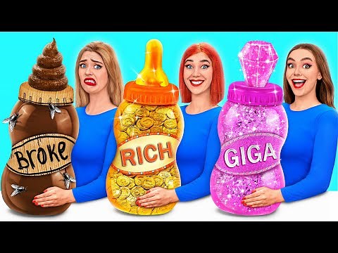 Rich vs Broke vs Giga Rich Food Challenge | Prank Wars by TeenDO Challenge