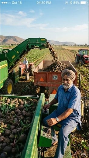 Modern Beet Harvesting: Effortless Farming Technology 🚜