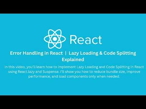 React Lazy Loading & Code Splitting Explained 🚀 | Boost Performance