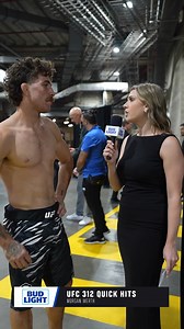 He earned the second fastest finish in lightweight history! Morgan Werth caught up with Quillan Salkilld after his UFC debut! #UFC312 | UFC
