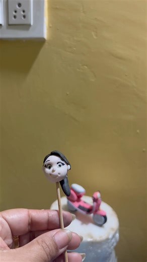 Simple and easy fondant face #fondanttopper #fondantart fondant figure