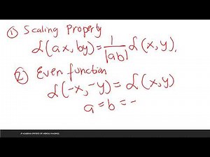 Signals 1: Point & Line Impulse; Comb & Sampling Function
