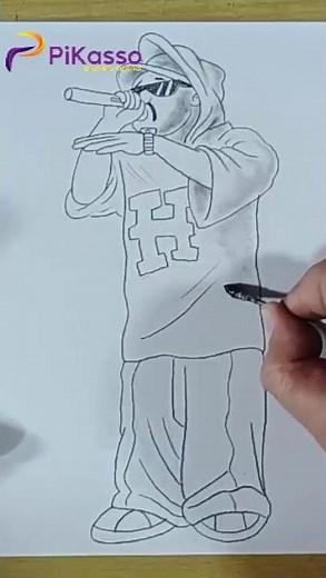 How to Shade a Rapper Drawing Easy in Less Than One Minutes