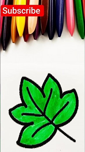 Green Leaf Coloring for Adults | Relaxing Nature Art 🌿✨ #shorts