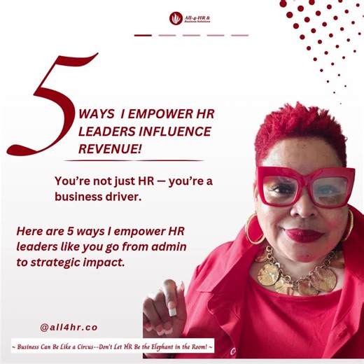 If you’ve ever felt like HR is seen as an admin function instead of a strategic partner, this one’s for you 👇 As an HR Business Partner and Consultant, I work with small and midsize business HR leaders who are ready to shift from: 🗂️ managing processes → to 💡 leading strategy 🧾 handling compliance → to 📊 driving growth 👥 supporting employees → to 🚀 shaping company performance The truth? When HR connects people strategy to business goals — everything changes. Productivity rises. Turnover f