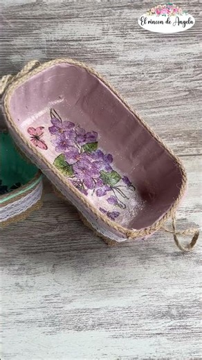 Envases de plástico reciclados con decoupage #diy #diyproject #craft #decoupage #manualidades