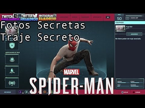 Como Conseguir Traje Secreto / Localización 50 fotos Secretas Marvel’s Spider-Man