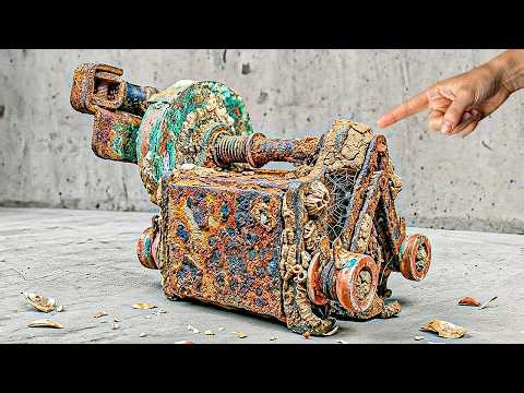 Soviet Era Manual Generator Restoration Repair – Rusty Abandoned Antique Power Machine Revived