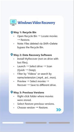 Deleted Movies on PC or Mobile Phone? How to Recover Them Fast!#videorecovery