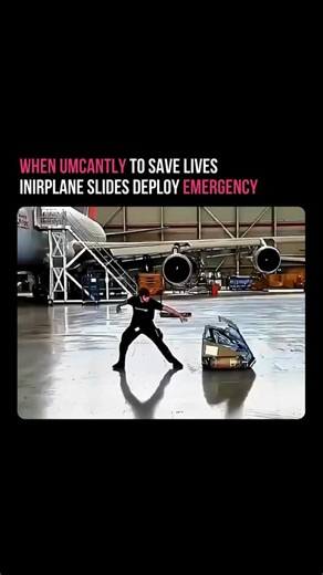 Syntral AI on Instagram: "Emergency evacuation slides deploy within seconds after an aircraft stops. They allow passengers to exit quickly when normal doors cannot be used. The slides inflate automatically using compressed gas systems. This rapid deployment is crucial during fires, smoke, or crash landings. It is one of the most important safety features in modern aviation. Follow @syntral.ai for more posts like this. Source: Techie Sapien. #AviationSafety #EmergencyEvacuation #Aircraft #Flight 
