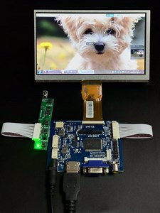 7-Inch 1024x600 Portable LCD Display Screen Kit with HDMI/VGA/AV Inputs – DIY Monitor for PC, Raspberry Pi, Orange Pi, Gaming Consoles, Car & Industrial Use