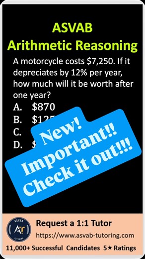  Important ASVAB Arithmetic Reasoning Question!  Think you can solve it before time runs out? ⏱️ Most applicants MISS this one on the real test  Let’s see if YOU get it right  Drop your answer in the comments  #ASVAB #ArithmeticReasoning #ASVABPrep #MilitaryTest #StudyForSuccess #ASVABPractice #ViralASVAB #TestPrep #SolveThisIfYouCan | ASVAB Tutoring | Facebook