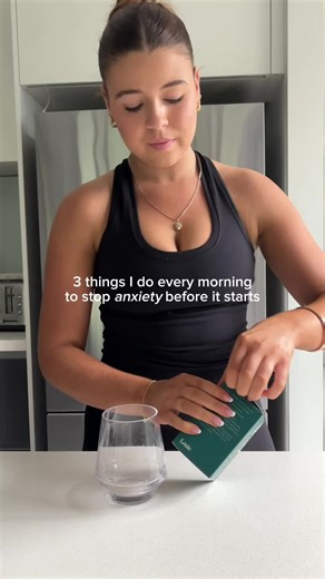 Add these 3 simple practices into your morning routine to support your body through daily life's stressors: 1. A natural anti-anxiety supplement Every morning and night, I take Louie, a natural supplement made with just 3 simple ingredients that together promote clarity, regulate my mood, and support my nervous system. 2. 30 minutes of quiet, phone-free time The first half hour of my day is completely noise and phone free. No scrolling. No updates. Just space to settle in, set my own intentions,