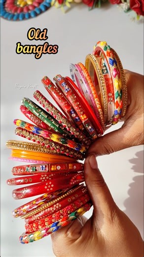 Reuse Old Bangles #diy #shorts #priyazkraft #oldbanglescraft #diycrafts