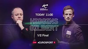 Em direto do Campeonato do Mundo de Snooker, no Crucible, a 1ª meia-final continua esta manhã a partir das 10:00 David Gilbert v John Higgins (5-3) LIVE Eurosport 1 e Eurosport Player | Eurosport Portugal