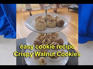Walnut Cookies, crispy walnut cookies, easy cookie recipe
