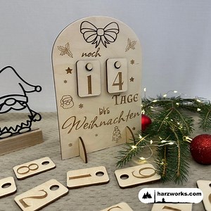Christmas Countdown Sign SVG/PDF/PNG – "xx Days Until Christmas" – Diy Laser File for Wood, Acrylic & Cricut - Etsy