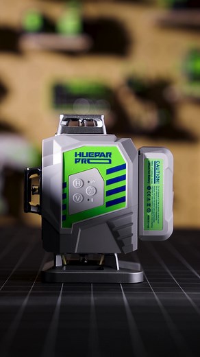 Huepar Pro 💚Powering Your Profession 🧰Huepar Pro ZK04CG High Accuracy Professional 4D Laser Level for Construction/Carpentry and More ✅High Accuracy ±2mm/10m ✅Smart Pendulum - Self-leveling Mode & Manual Mode; ✅Remote Control & Magnetic Bracket; ✅8000mAh Li-ion Battery - 8 hours of operating time with all four laser beams on; Shop Now👉https://bit.ly/4jh9xiS | Huepar EU