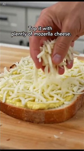 3-Ingredient Garlic Cheese Bread 🧄🧀 Easy Recipe!