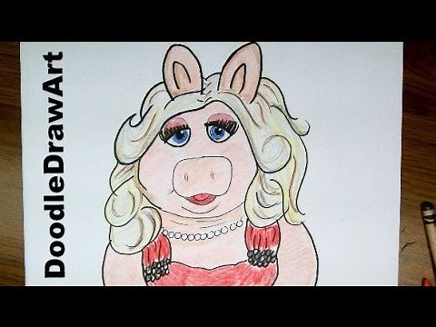 Drawing: How To Draw Miss Piggy Step by Step - Muppets