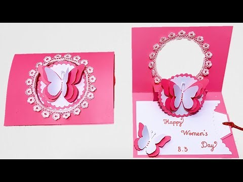 Butterfly pop up card tutorial | Happy Women's Day Card Easy | DIY greeting card | DG Handmade