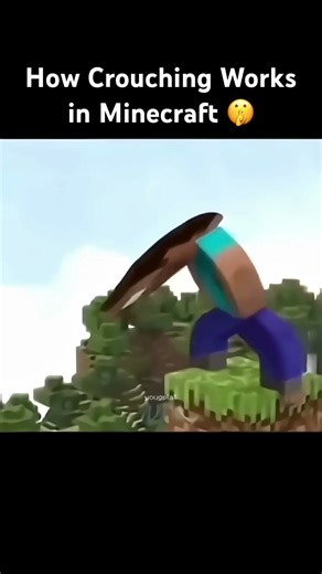 How Crouching actually works in Minecraft #shorts #minecraft