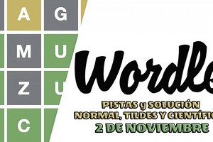 Wordle en español, tildes y científico de hoy, 2 de noviembre: solución y pistas a la palabra oculta
