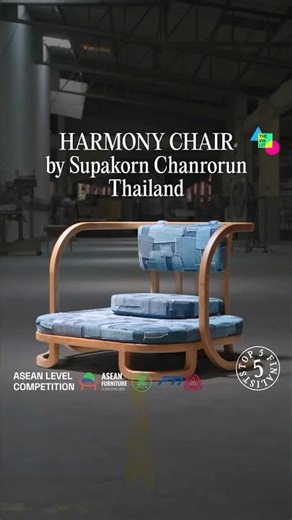 AFDA Thailand 1st Place & ASEAN Finalist: "Harmony Chair" by Mr. Supakorn Chanrorun