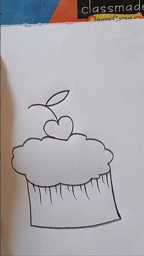 Easy Cup Cake 🎂🍰 Drawing #drawingidea #viralshorts #shorts