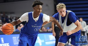 Jaxson Robinson credits assistant Cody Fueger with developing him into Big 12 6th Man of the Year