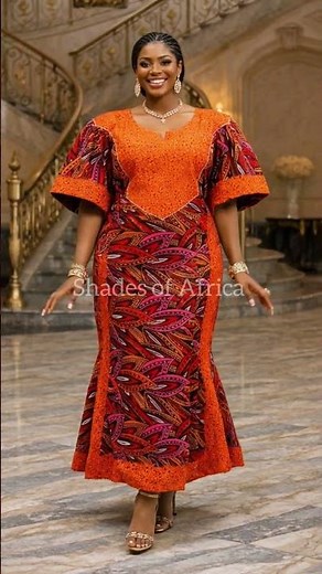 Stunning Orange Ankara Gown | Luxury African Fashion Styles 2026 | Elegant Ankara Dress Inspiration