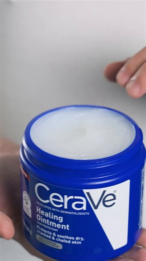 Made for everywhere you need it most 💙 Healing Ointment helps soothe dry, cracked and chapped skin by forming a protective barrier that locks in moisture and leaves skin soft and comfortable. Learn more: cerave.com | CeraVe Skincare